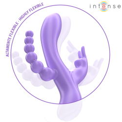 Intense - Miko Triple Vibrateur Lapin & Stimulateur & Anal 7 Vibrations Violet